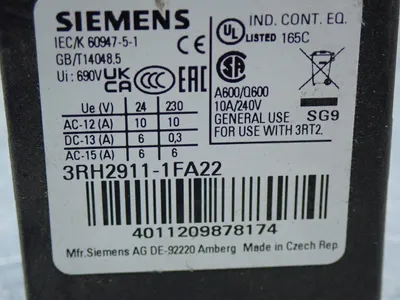 Used SIEMENS 3RH29111FA22 Contact Blocks Ohio US | HGR 24 #1095045