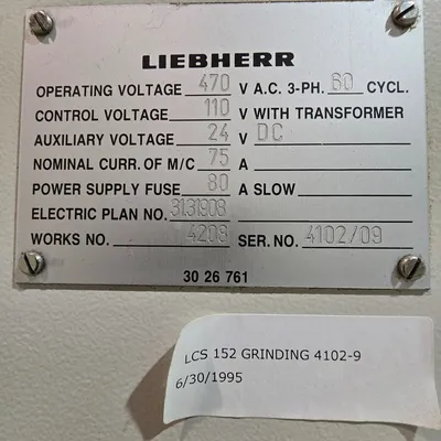 1995 LIEBHERR LCS 152 GEAR GRINDERS (CNC) | Piselli Enterprises (9)
