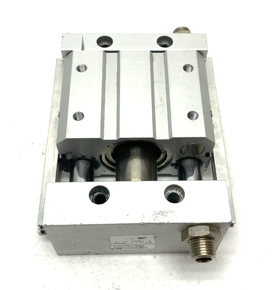 USED SMC GUIDED RODLESS PNEUMATIC CYLINDER
