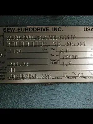 USED SEW EURODRIVE DFT90L4BMG2HRMM15B