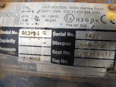 Used DISCFLO _UNKNOWN_ Pumps Ohio US | Equipment Recovery Corp. #1329723
