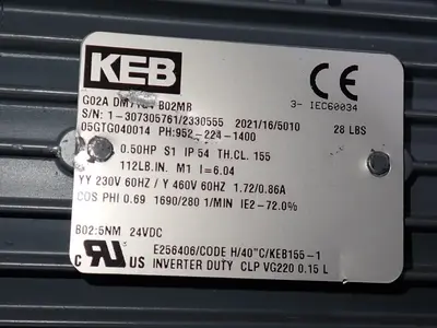 Keb 0.50 Hp Gear Drive