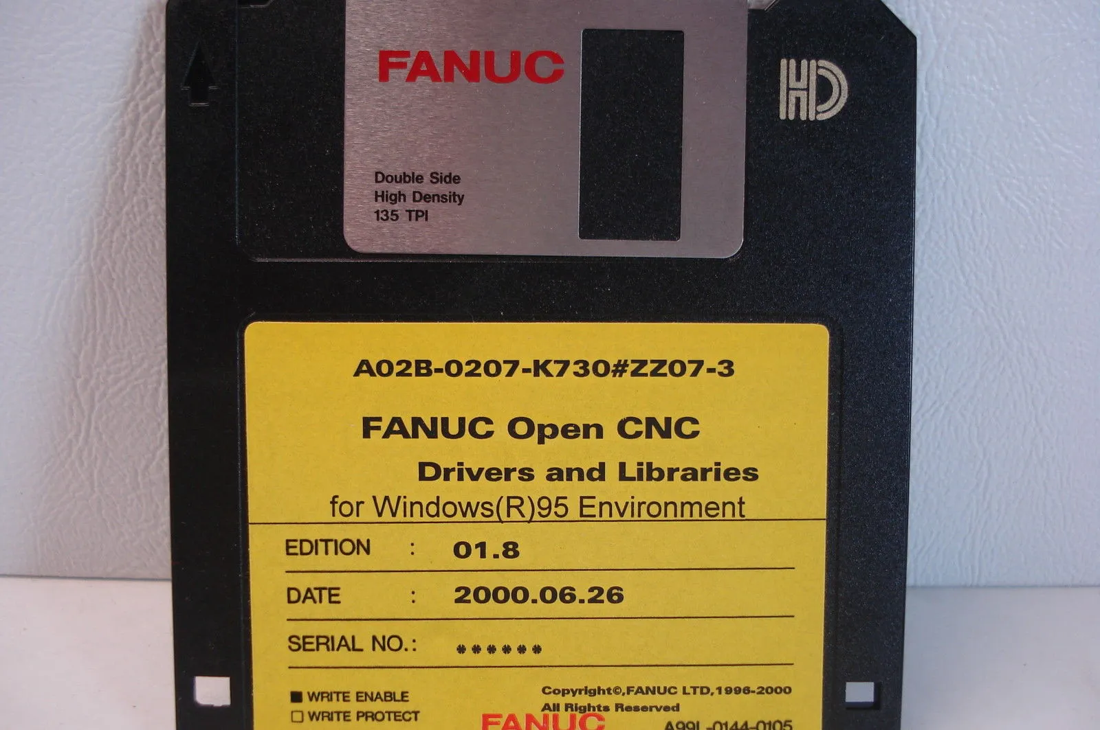 USED FANUC OPEN CNC A02B-0207-K730#ZZ07-3 FLOPPY DISK
