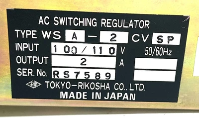USED TOKYO-RIKOSHA WSA-2CVSP