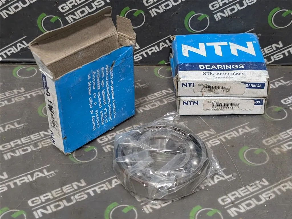 Lot of 3 NTN 6207C3 Radial / Deep Groove Roller Bearings 35x72x17mm New NIB