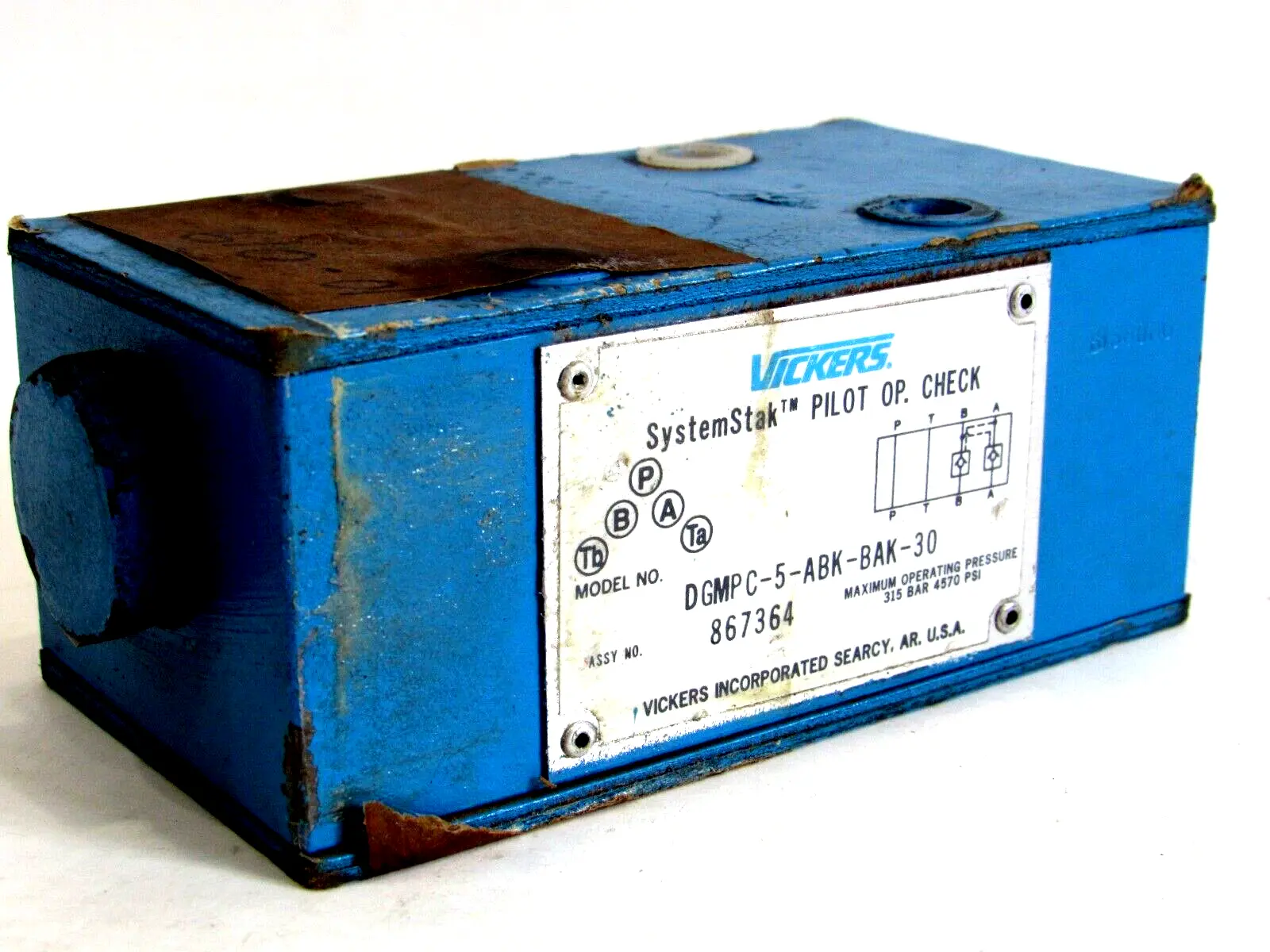 USED VICKERS DGMPC-5-ABK-BAK-30 CHECK VALVE DGMPC5ABKBAK30
