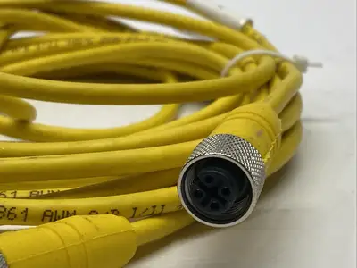 Lumberg Automation RST 4-RKT 4-633/5M Actuator Sensor Cable M/F M12 4-Pin 5m