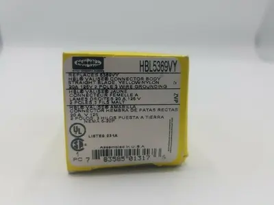 New | in-Stock HUBBELL HBL5369VY Connector Accessories | ND Industrial Surplus #1223082