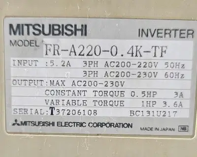 USED Mitsubishi Mitsubish FR-A220-0.4K-TF
