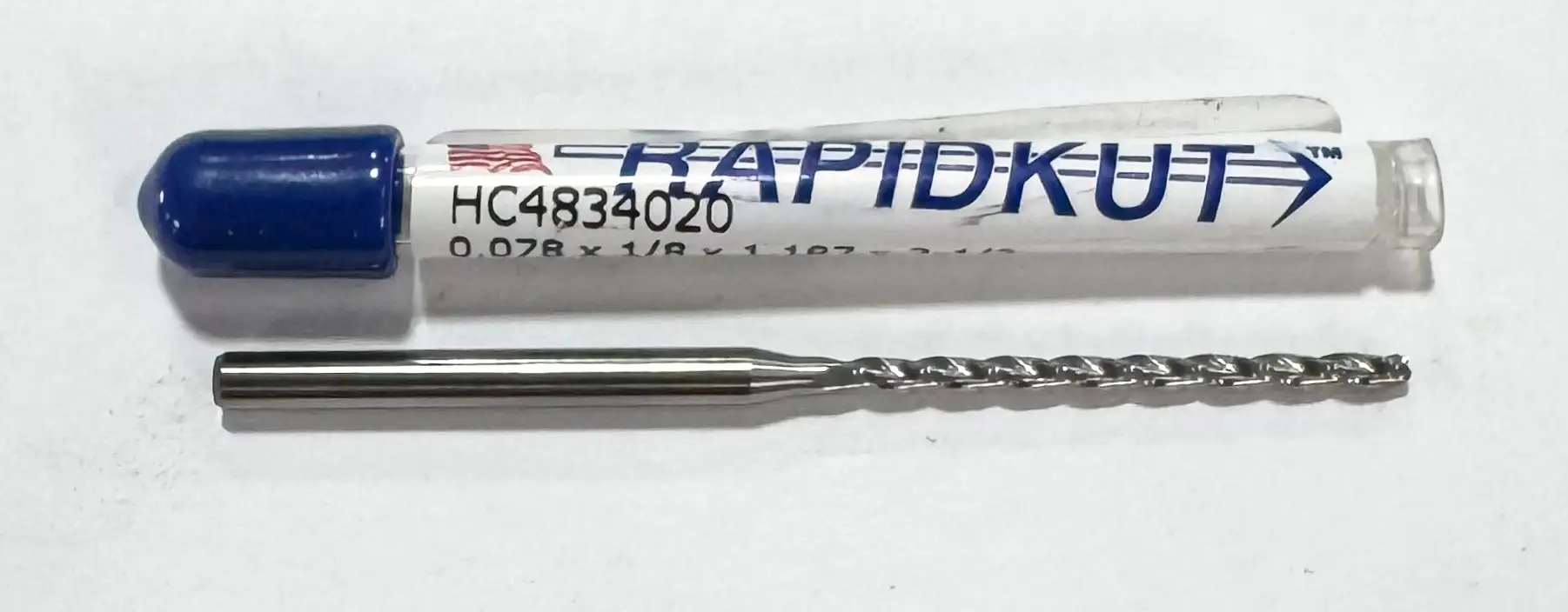 RapidKut 0.078" Carbide Ball End Mill 3 Flute USA Made
