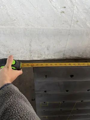 48" X 48" X 36" DRILLED & TAPPED ANGLE PLATE. STOCK # 0544726