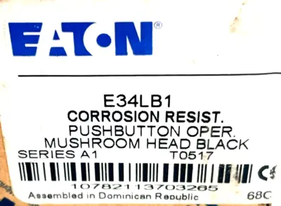 NEW EATON E34LB1 PUSH BUTTON OPERATOR SER. A1