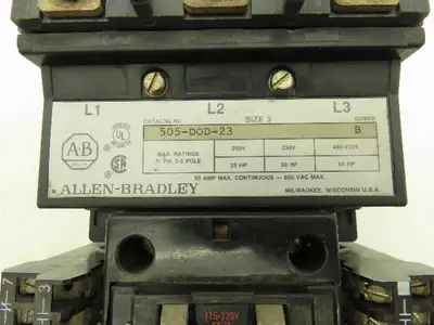 Allen Bradley Motor Starter 50Hp 575V 3Ph Removed From Reversing Motor Starter