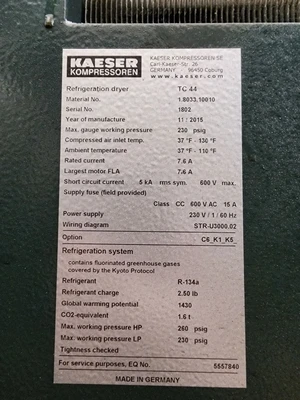 USED 2016 KAESER SFC 22
