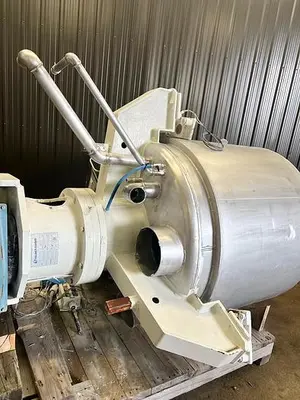 Used 300 Gallon Jacketed Tank, 316 Stainless Steel, With 85 HP Disperser