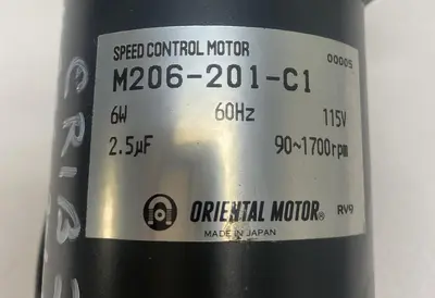 New | in-Stock ORIENTAL MOTOR M206-201-C1 Motors (misc) | Surplus Asset Holdings #1204652