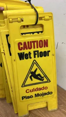 Assorted Set of 7 Folding Safety Floor Signs