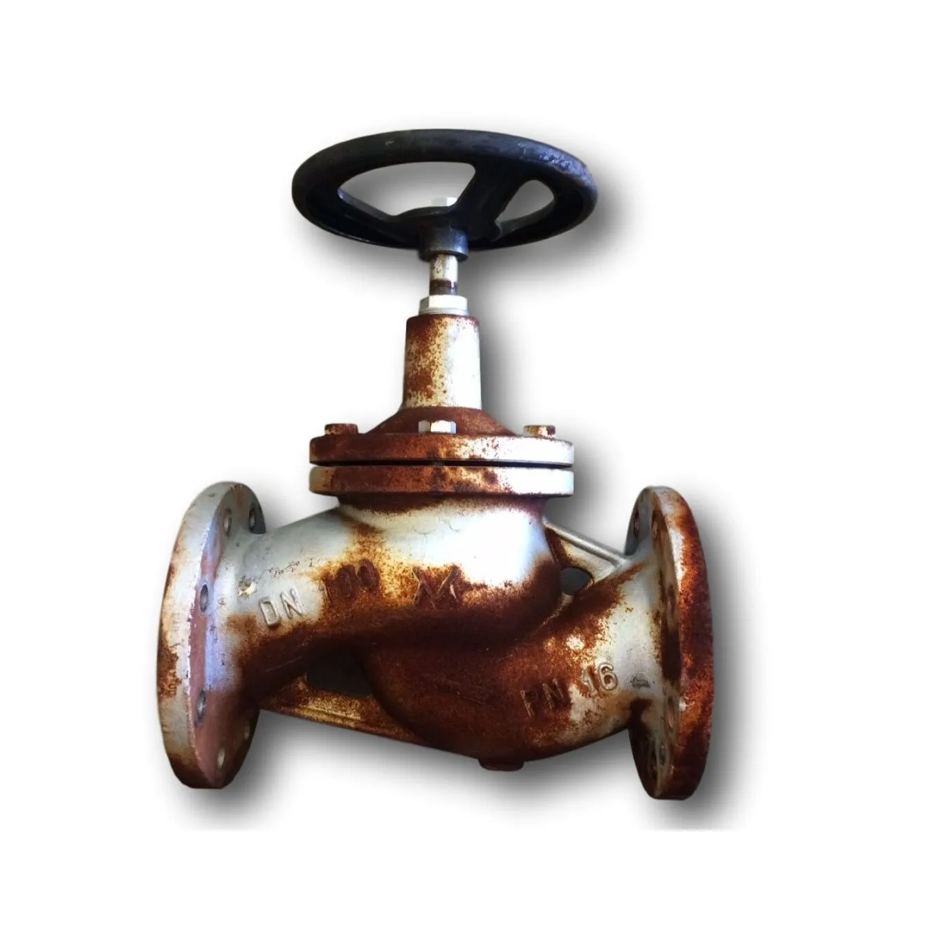 Used 4" manual globe valve for hot oil