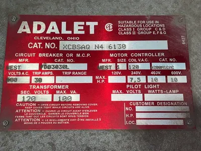 Used ADALET XCBSAQ N4 6130 Starters Ohio US | HGR 24 #1286764