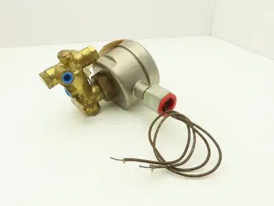 Asco 206 381 3RF Bronze Solenoid Valve Air or Inert Gas 2-Way 1/4" NPT 125VDC