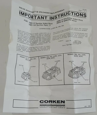 New | in-Stock Corken 3128-X Air Compressors (Misc) Indiana US | J&J Industrial Supply #1076312
