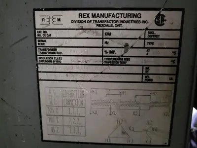 Used REX MANUFACTURING B30JP Transformers British Columbia CA | Lenmark #265793