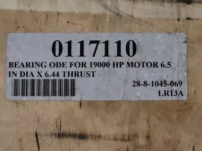 Bearing ODE for 19000hp Motor, 6.5" Dia x 6.44" Thrust