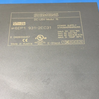 Used Siemens 6EP1 931-2EC31 Power Supplies Indiana US | J&J Industrial Supply #1548155