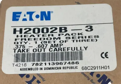 NEW CUTLER HAMMER/EATON H2002B-3 HEATER PACK H2002B 3