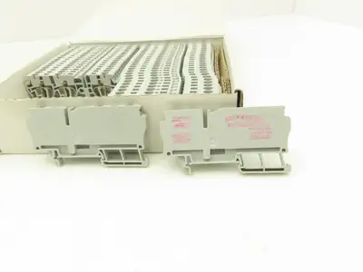 Allen Bradley 1492-L4T Feed-Through Terminal Block Gray 4mm Sq 800V Lot of 43
