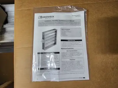 New | in-Stock 2021 GREENHECK ICD-44-40X24 Parts (Hydraulics and Pneumatics) British Columbia CA | Lenmark #913457
