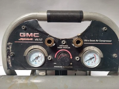 GMC 4610 4.6 Gallon Tank 1 HP Twin Tank Ultra Quiet Air Compressor 115 PSI