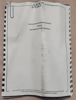 NEW Fluid Components Inc 5181-IC9B3A2