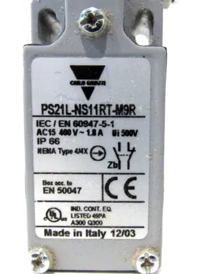 NEW CARLO GAVAZZI PS21L-NS11RT-M9R LIMIT SWITCH PS21LNS11RTM9R
