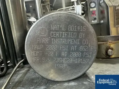 Used Parr Parr Hydrogenation Reactor, Hastelloy C Reactors Ohio US | Federal Equipment Company #127701