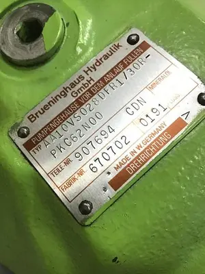 Used BRUENINGHAUS HYDRAULIK AA10VS028DFR1/30R Pump Parts | Ideal Machinery #622307