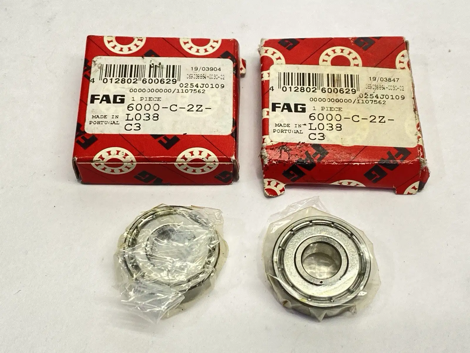 New | in-Stock FAG Ball Bearing 10mm Bore 26mm OD 8mm Wide LOT OF 2 Bearings Michigan US | Maverick Industrial Sales #1395762