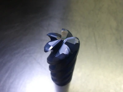 Kyocera/SGS 20mm 5 Flute Carbide CR Endmill 20mm Shank 4mm R 42652 (LOC3611)