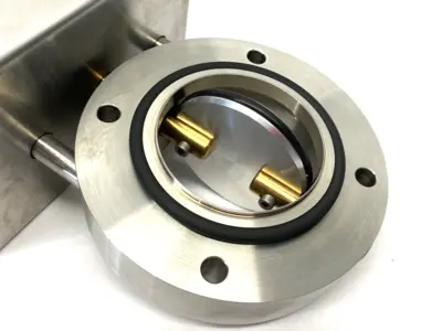 Stainless Steel TIV Butterfly Valve, 68mm ID, 130mm OD, RS232 9-pin Connection