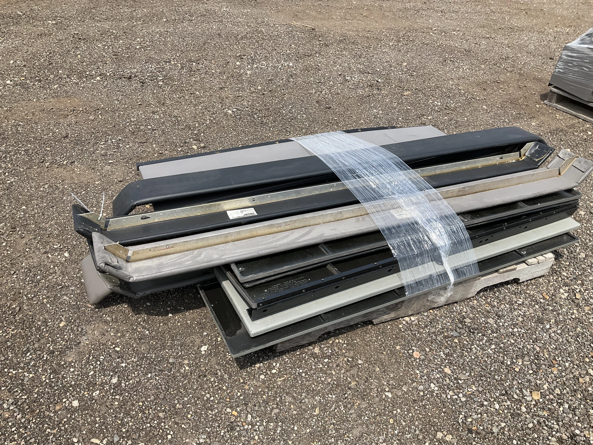 Skid of interior sleeper cab trim panels and cabinet doors for Kenworth Semis, used