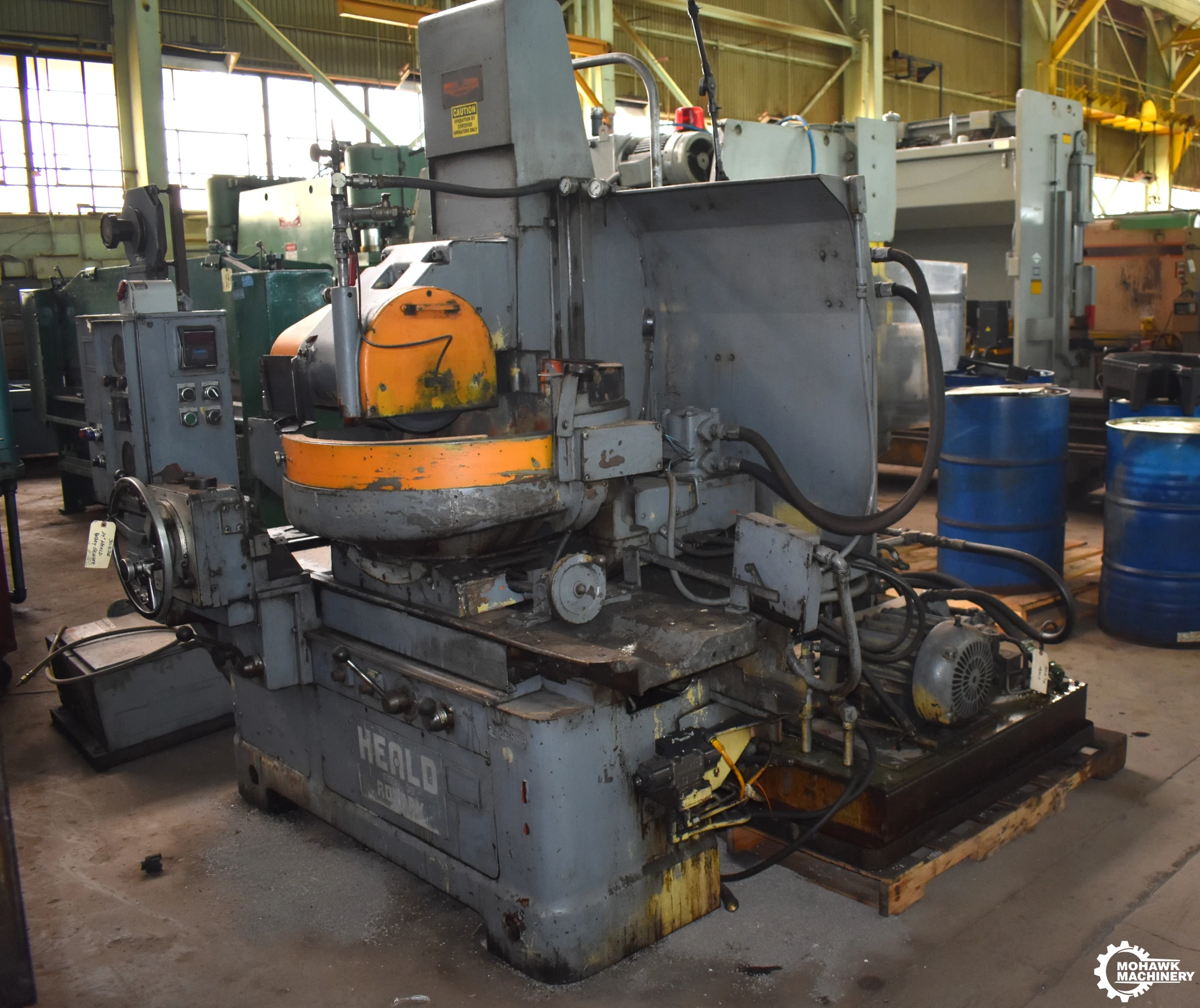 24" HEALD "361" HORIZONTAL-SPINDLE ROTARY SURFACE GRINDER w/ELECTRO-MAGNETIC CHUCK - 15 HP SPINDLE MOTOR