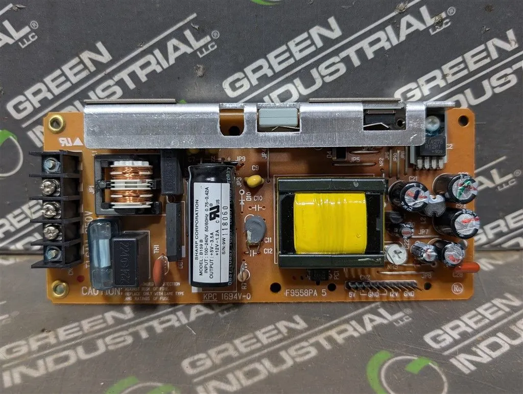Sharp B159B F9558PA 5 Power Supply Board +5/12VDC Output Used