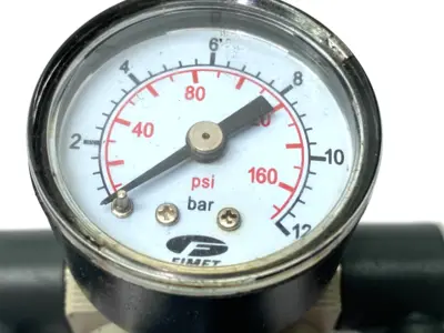 Used Metal Work Pneumatic Regulator 1/4" Ports w/ Pressure Gauge Air Pressure Regulators Michigan US | Maverick Industrial Sales #1389820