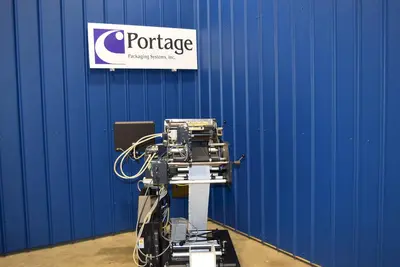 USED AUTOMATED PACKAGING SYSTEMS AB180 W/PI-412C PRINTER