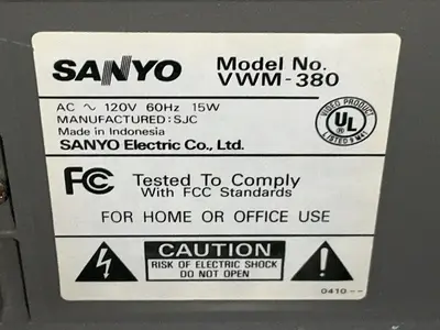 Used SANYO VWM380 Video/CATV/Television Ohio US | HGR 24 #1518370