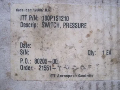 NEW ITT 100P1S1210 PRESSURE SWITCH