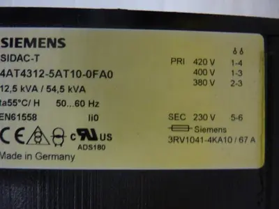 USED SIEMENS 4AT4312-5AT10-0FA0