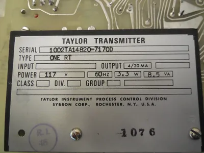 TAYLOR 1002TA14820-7170D PC BOARD 125S871 1002TA148207170D