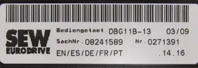 NEW SEW EURODRIVE MDX60A0015-5A3-4-00 AC DRIVE MCF40A0015-5A3-4-00 MCF40A00