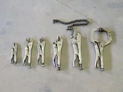 6 pcs Assorted Vise Grips Locking Pliers